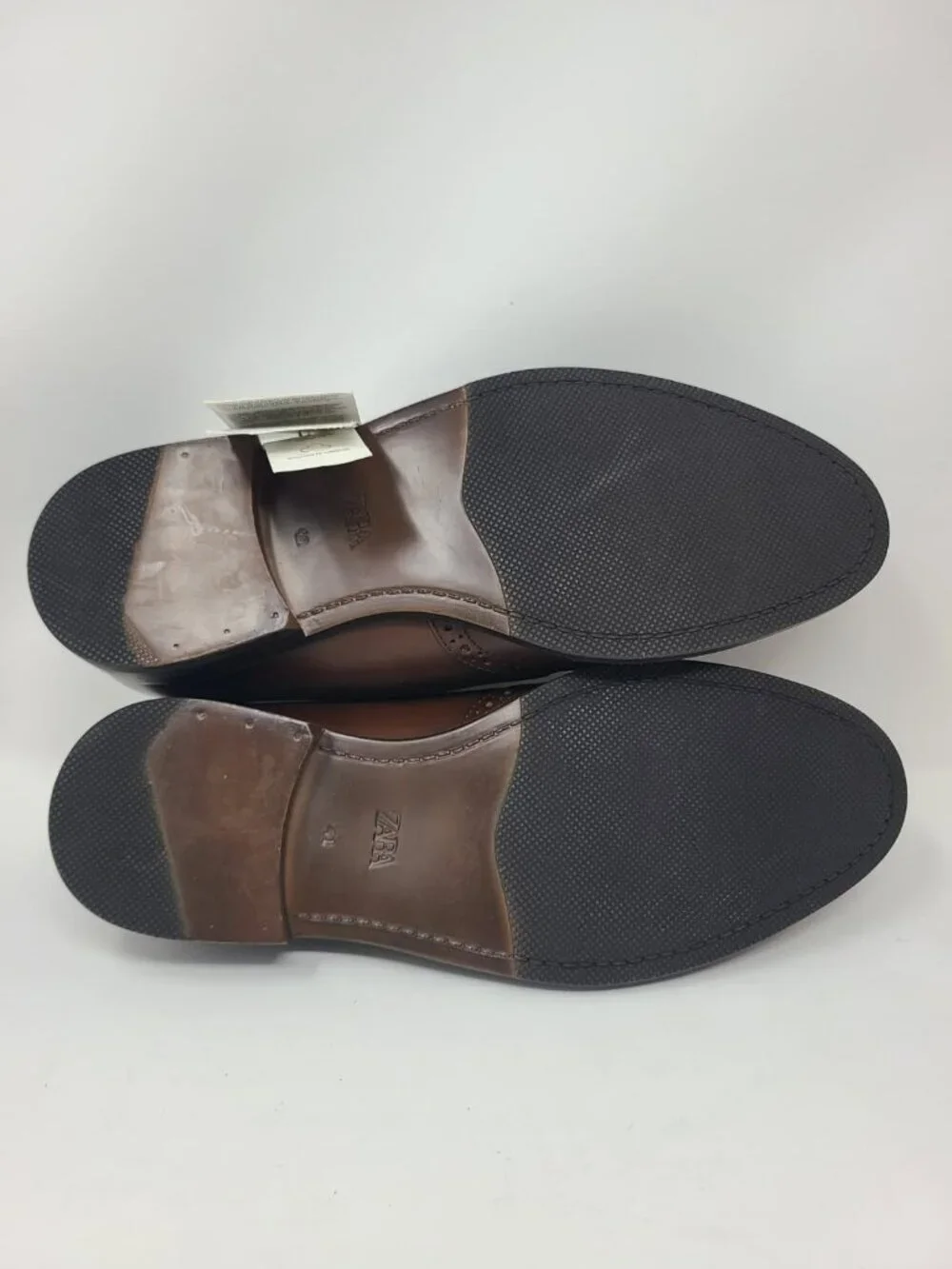 Zara Leather Double Monk Strap Shoes Size 8 2408/920